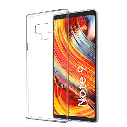 UTECTION Funda Transparente para Samsung Galaxy Note 9 - Ultra Delgada y Ligera - Flexible Claro - Carcasa de Silicona Antideslizante - Ajuste Skin Clear Case Cover de TPU