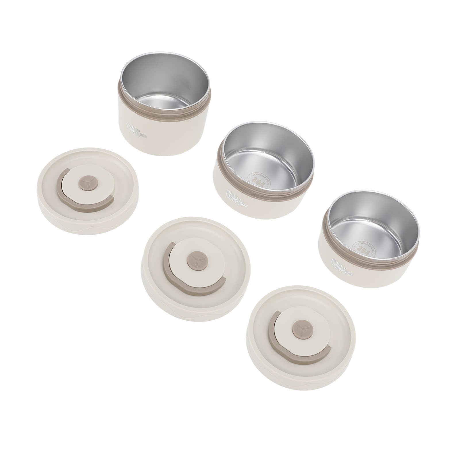 Lunch Box Coibentato, Contenitore per Alimenti Portatile in Acciaio Inossidabile con Borsa, Set di Posate (3 pezzi)