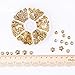 Pandahall About 180pcs 6 Styles Antique Gold Tibetan Alloy Flower Bead Caps for Jewelry Making, Antique Golden
