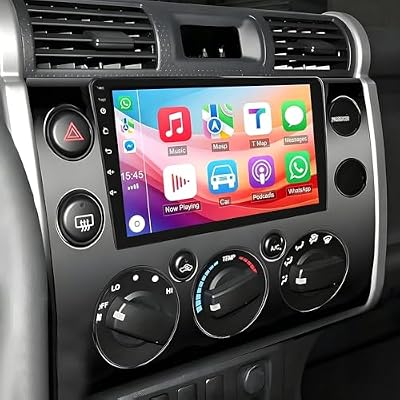 9 Inch Android 15 Car Stereo for Toyota FJ Cruiser 2006-2020, Wireless CarPlay & Android Auto, 2+64GB, GPS Navigation, Bluetooth 5.0, 5G WiFi, Mirror Link, Voice Control, FM Radio, SWC, Backup Camera