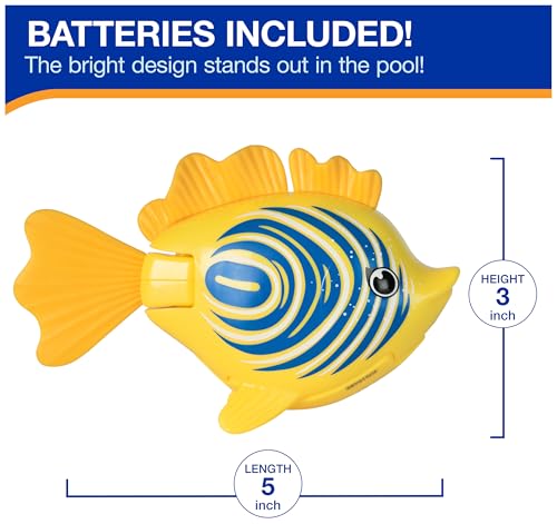 Image of SwimWays Rainbow Reef Yellow Fish Water-Activated Pool Toy for Ages 5+ | Realistic Swimming Patterns Inspire Imaginative Play, Toy Supports Swimming Skills, Coordination, and Competitive Games