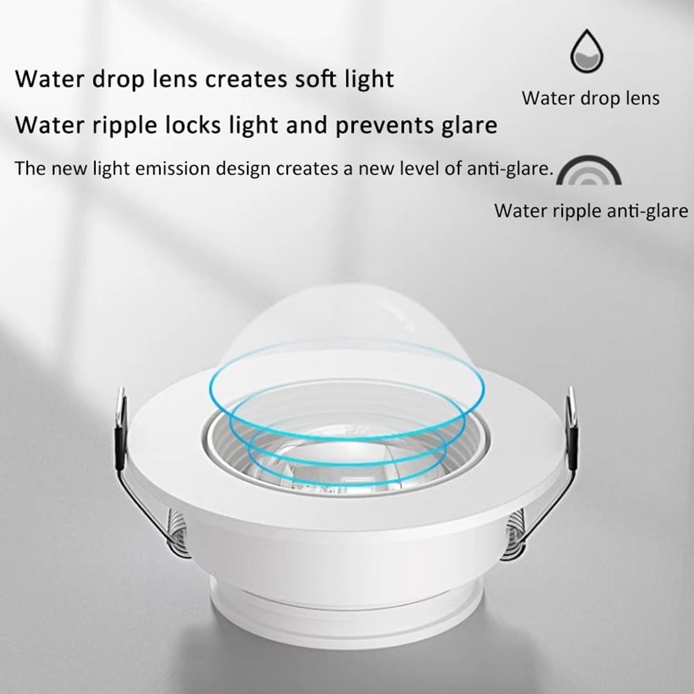 LED埋め込みシーリングライト LED 埋め込み式ダウンライト アンチグレア 10W 15W 20W 25W 30W リビング天井ラ Alexa  Smart ダウンライト / サム LED / 埋め込み式天井照明 / 3 インチ /5W/Rgbcw 、 Tunable White  、調光可能、ハブ不要、 Alexa または Google ... LED ...