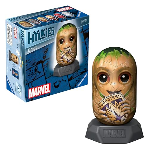 Ravensburger Hylkies: Marvel Sammelfiguren zum selbst zusammenbauen - Figur #11 - Groot - Aufbauen, Verlieben, Sammeln - Mini-Figuren fĂĽr Fans der Marvel Legends