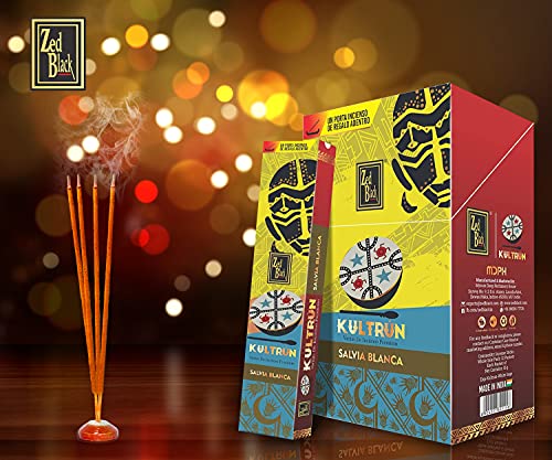 Zed Black White Sage Masala Incense Sticks Hand Rolled Agarbatti Fine Incense Sticks For Purification, Relaxation, Yoga, Pack Of 12 Box Each Box Contain 10 Incense Sticks 120 Incense Sticks #TOP1