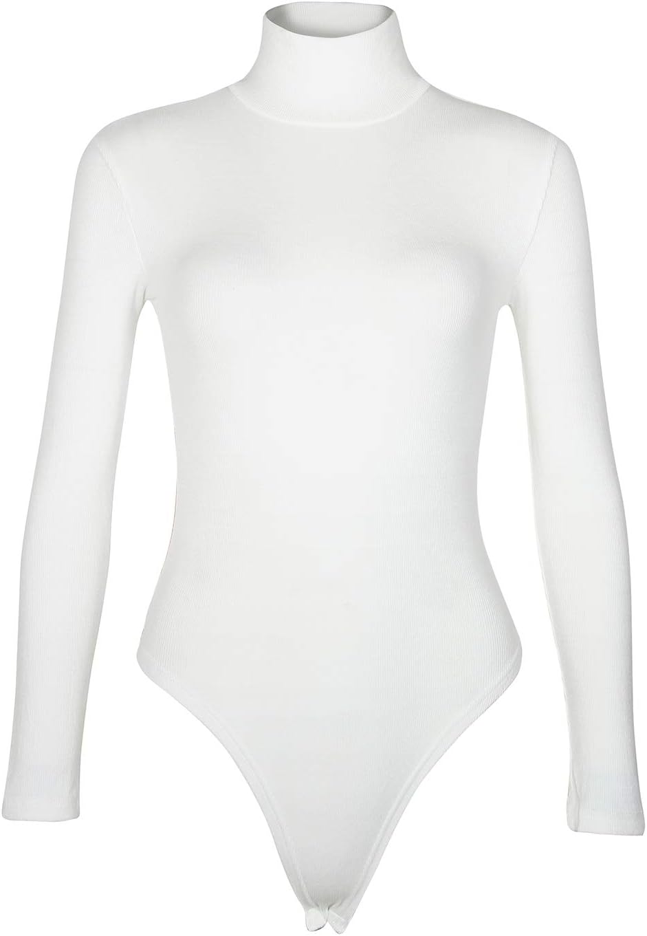 PALINDA Women's Turtleneck Long Sleeve Ribbed Knit Bodysuit Sexy Bodycon Stretchy Leotards - Image 2