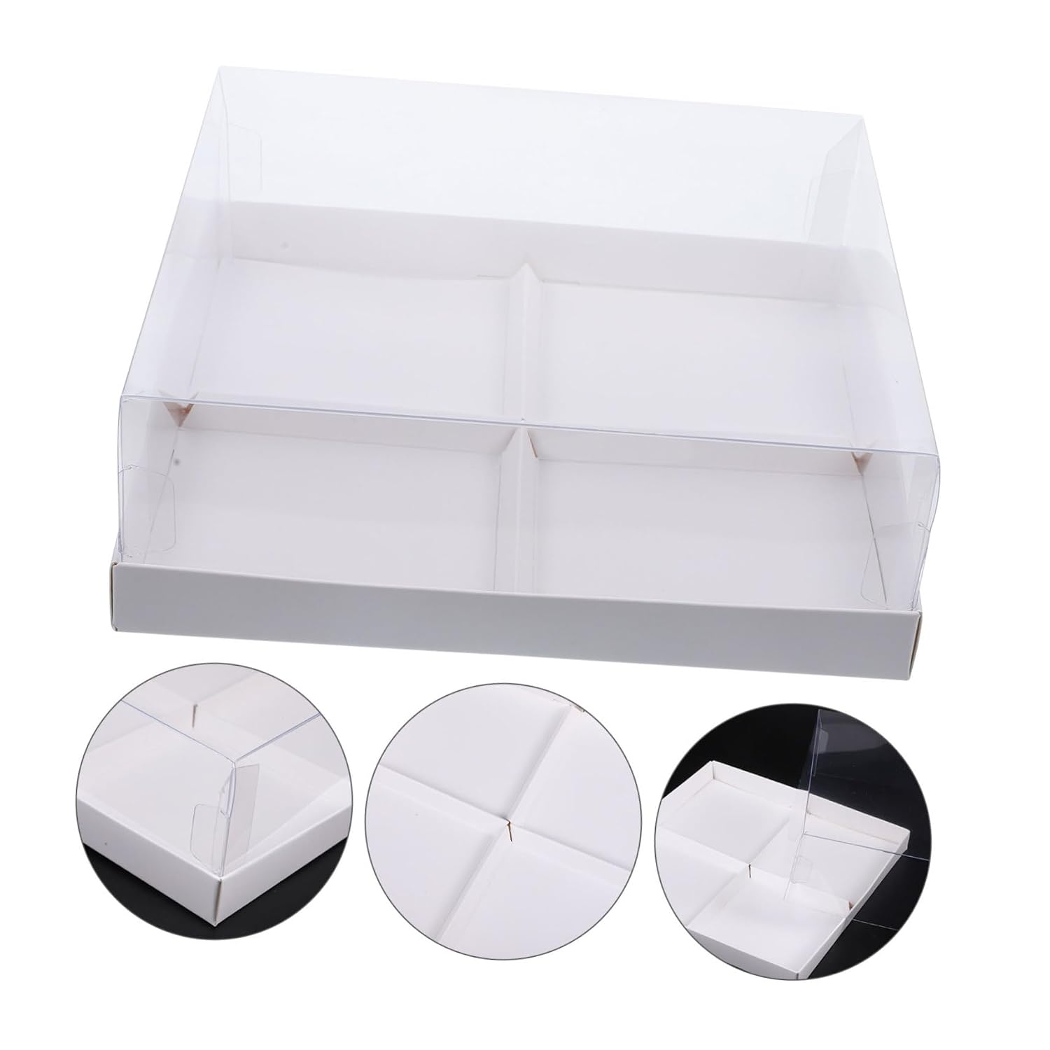 Garneck 5pcs Dessert Packaging Boxes for Donuts and Muffins Compartment Design for Bakery Treats and