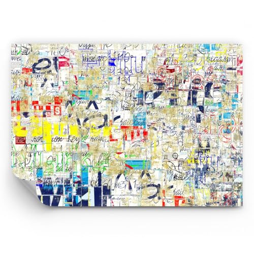ARTTOR Papel pintado de vinilo tejido no tejido Premium Canvas - Calle graffiti pared mural - 100x70 cm - Fotomurales Decorativos Papel tapiz fotográfico Dormitorio Para la sala - WF3AA100x70-2907