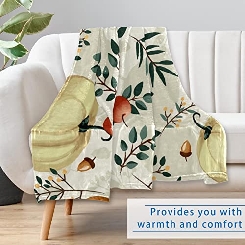 Couverture chaude motif citrouilles isolante et moelleuse 150 x 100 cm - 7