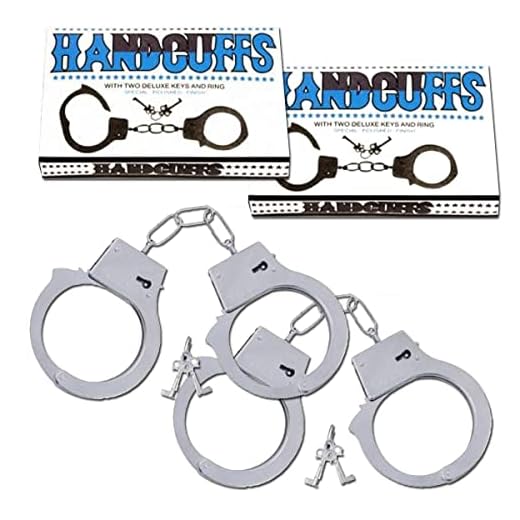 Kit Casal 2un Algemas de Metal Para Realizar Fantasias e Fetiches Sensuais policial Sexy Sexshop