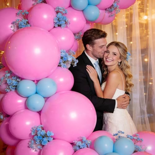 Image of 32Pcs Pink Big Balloons 18 Inch, Round Large Latex Party Balloons for Birthday Wedding Decorations. (pink)