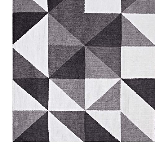 Modway Kahula Geometric Triangle Mosaic 8X10 Area Rug In Black, Gray And White #TOP6
