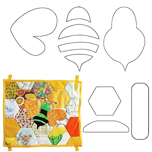 Modelos de Quilting,Conjunto de modelo de costura de abelha - Modelo de régua de retalhos de acrílic