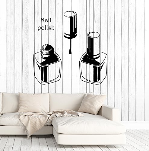 Vinyl Wall Decal Nail Polish Salon Manicure Beauty Decor Stickers