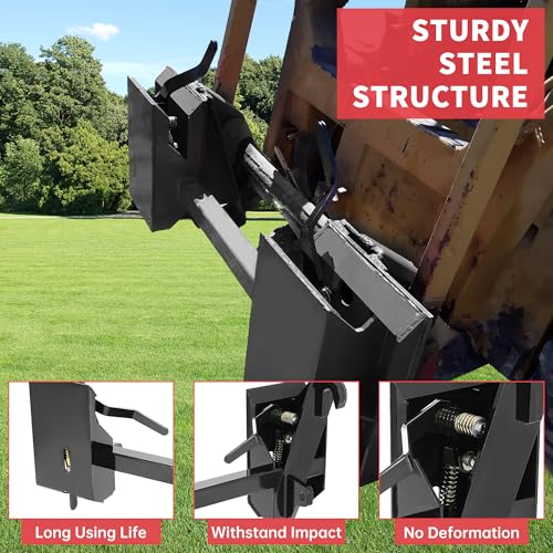 Image of ECOTRIC Skid Steer Quick Attach Adapter Quick Compatible with Loaders Skid