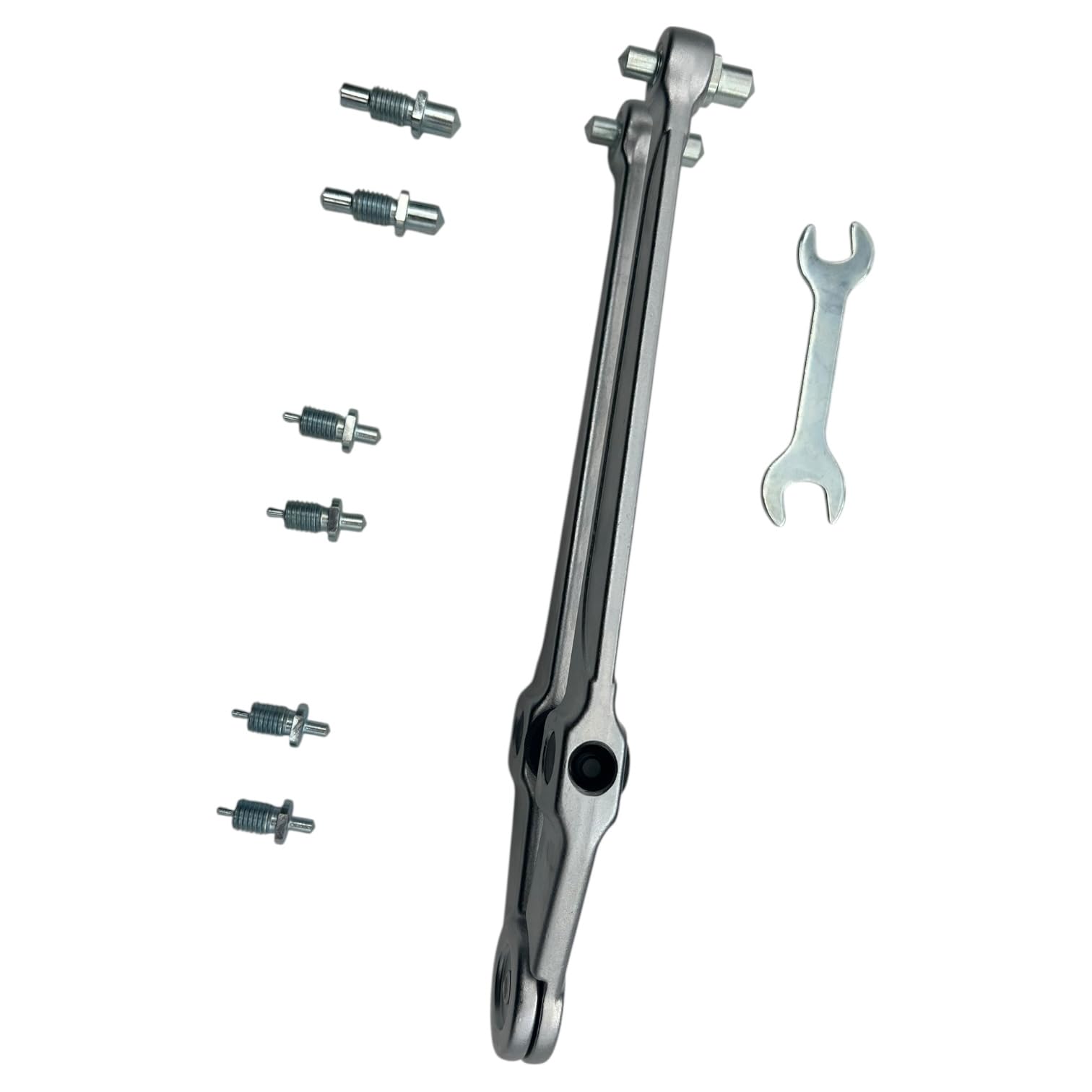 Alkan Stirnlochschlüssel Satz verstellbar Ø 2,5-9 mm CV-Stahl | Verstellbarer Zweilochmutterndreher mit 4 Zapfenpaaren, Ø 2,5-9 mm, für Zahnriemen, Montage & Feinmechanik