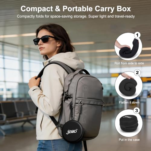 Image of Ergonomic Travel Pillow,100% Memory Foam Travel Neck Pillow for Airplanes