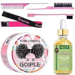 WOZUTUNT Edge Control Wax, Hair Styling Product, Strong Hold Non-greasy Edge Control Gel, Edge Wax, Rosemary Oil for Hair Growth, for Black Hair, Includes Edge Brush, 4 oz