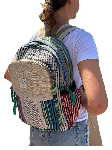 Hemp Backpack Mochila Cau00f1amo Para Viaje Estilo Hippie