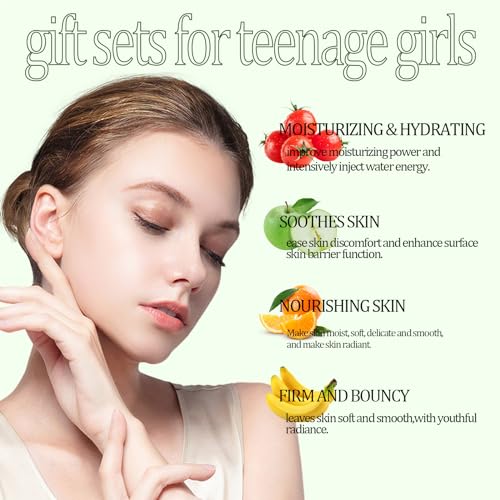 Face Mask Set Skin Care for Teenage Girls - Moisturizing Fruit Sheet Mask to Rejuvenating & Smoothing - Face Masks Skincare to Solve Skin Problems & Improve Skin Quality - Gift Set for Women (Set D) - Image 6