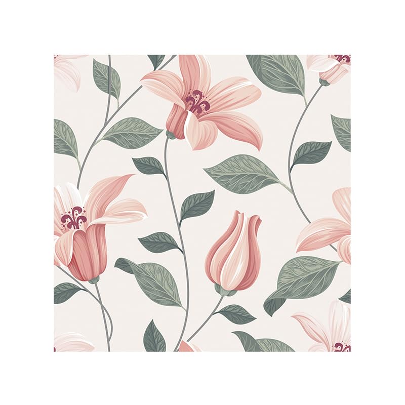 Sichtschutzfolie, Fensteraufkleber Elegante rosa Blumen mattiertes Buntglas Badezimmer Büro(W 23.6" x L 39.4" (1 Panels))