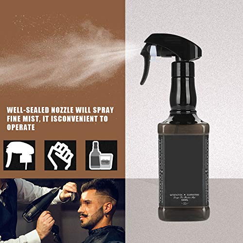 Botella Spray Plástica 500 ml para Peluquería Negra miniatura 4