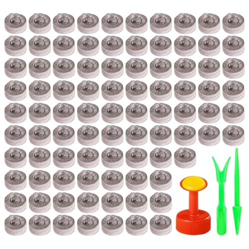Billete de inicio de semillas - Disco de coco comprimido, medio de crecimiento de 30 mm, inserto de cultivo reutilizable | Juego de plántulas porosas ligeras Construcción de terrario hidroponía