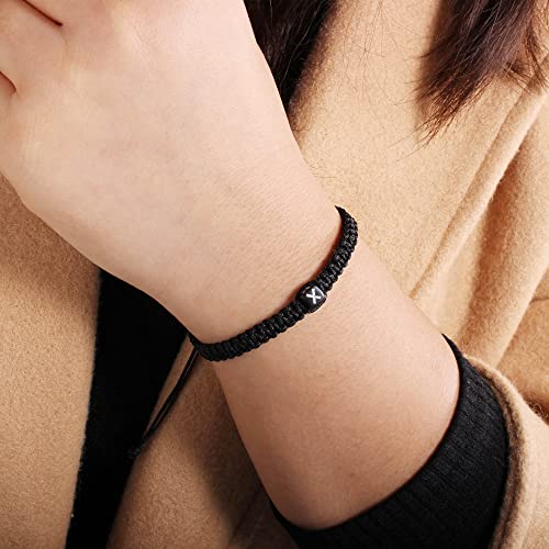 Btysun Cuff Bracelets For Women Initial S Charm Woven Rope Braided Bracelet For Mom Wife Girlfriend Sister Gifts From Sister Adjustable Dainty Jewelry #TOP3