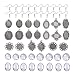 DROLE 220Pcs Bezel Earrings Blanks Cabochon Settings Kit-60Pcs Earring Blanks 60Pcs Cabochons for Jewelry Making and 100Pcs Earring Wire Hooks Antique Silver Total 220Pcs