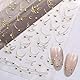 Herz Mond Stern Gebogene Linie Nagelsticker Relief Gold Metall Herzen Sterne Quasten Anhänger Halskette Streifen Nagelaufkleber Star Heart Französische Linien Nail Sticker Nageldesign Nagel Zubehör