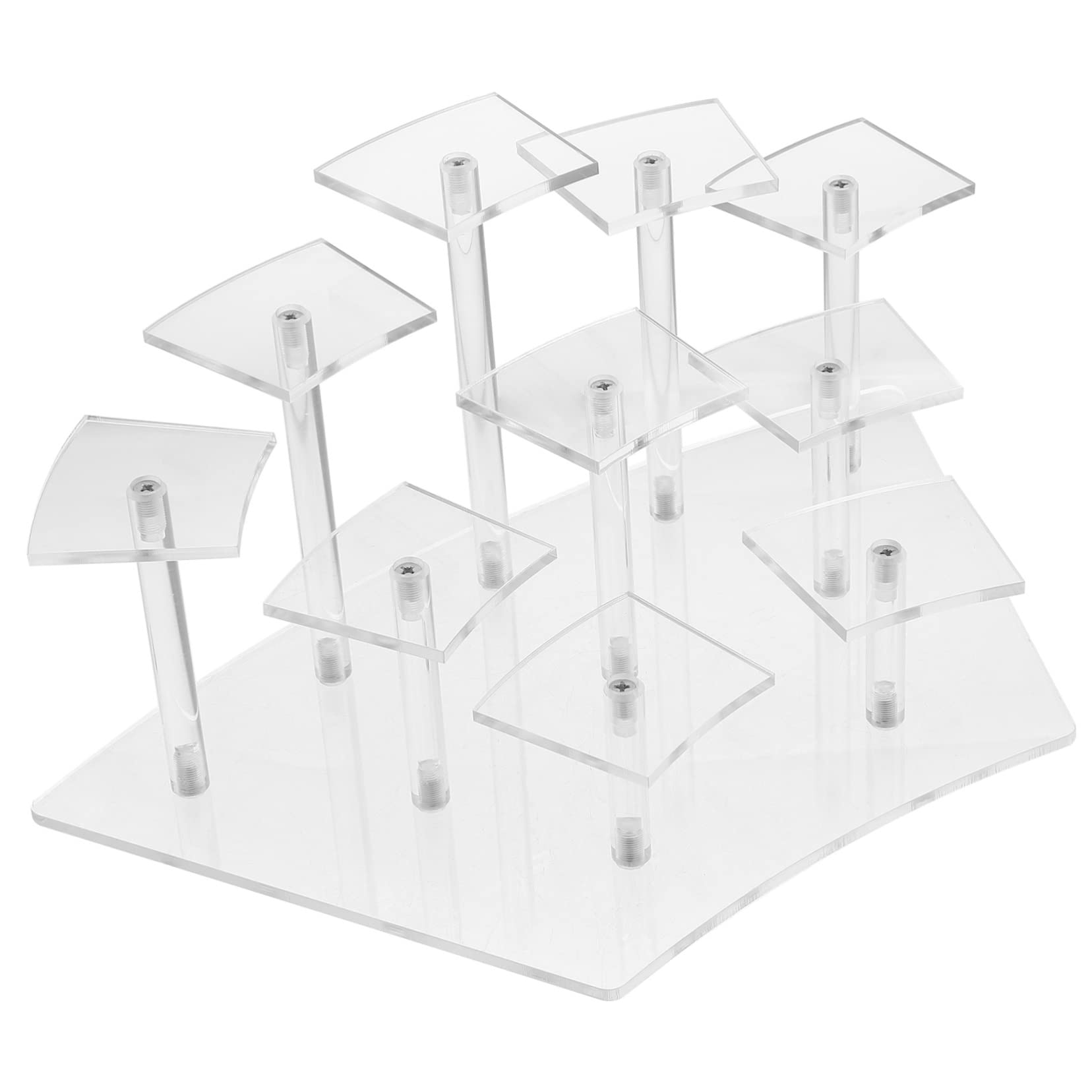 Happyyami Hand Made Model Acrylic Display Stand Collectibles Display Rack Makeup Holder for Boys and Girls Friends