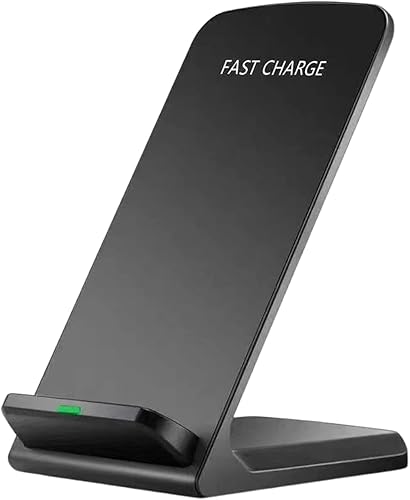 Soporte para cargador de teléfono inalámbrico - Estación de carga rápida portátil plegable de 15 W, soporte de escritorio ajustable para teléfono