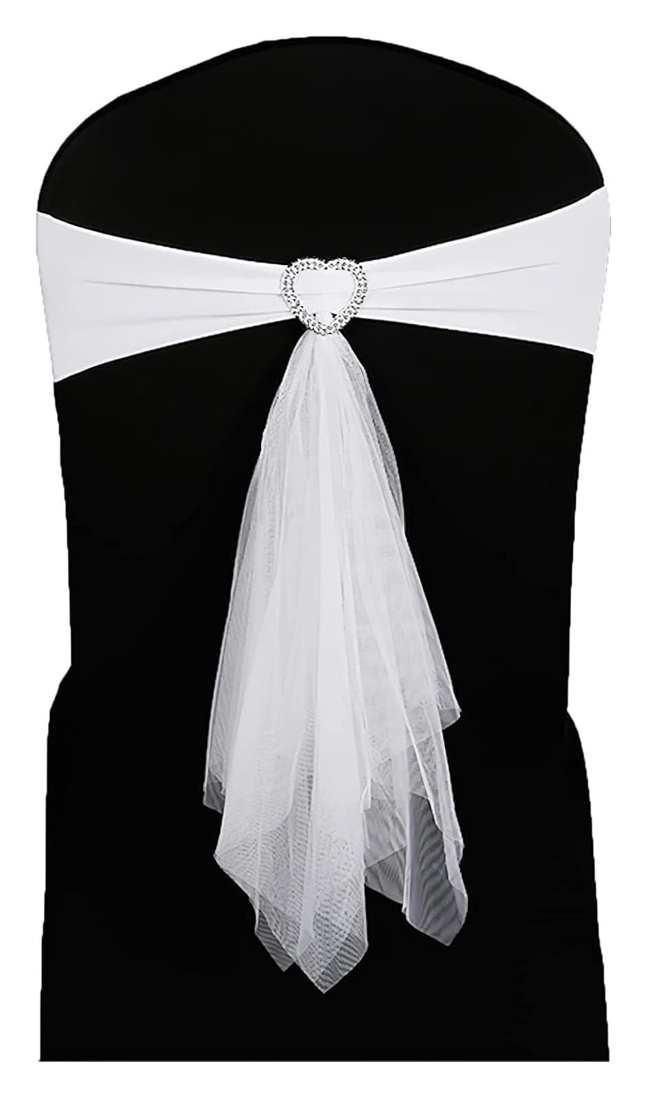 RZQVHBKXWGT chair sashes,Elastic Chair Bands Ties with Buckle Slider Covers Slipcovers,Red,10PCS (Color : Roze, Size 50PCS) Geel, 100PCS (Color, 10P(Bianco,100PCS)