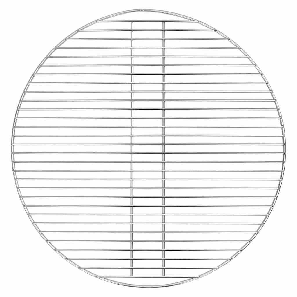 Vidaxl Silver Bbq Grill Grate 57 X 57 Cm Stainless Steel, Modern Garden And Terrace Bbq Grill Grate, Round Outdoor Cooking, Stylish Patio Accessory, Fire Pit Metal Grilling Rack