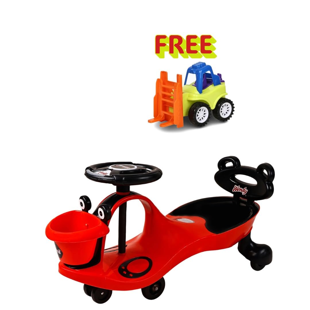 Santoz Premium Wendy Ride On Swing Car with Bucket, Light & Music with Comfortable Seats for Kids Boys & Girls (Red) (B0DB267VH6) Amazon Price History, Amazon Price Tracker