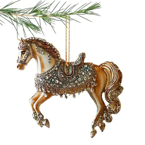 Pferdeanhänger Weihnachtsbaum, 8.2x8cm Pferdes-Weihnachtsschmuck...