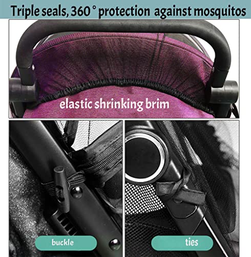 PENINSULA LOVE Stroller, Bassinet, Cradle, Travel Cot Mosquito Net Universal Full Cover Insect Net for Pushchair Pram Buggy Carrycot Cradle Moses Basket, Travel Cot