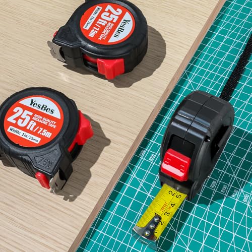 Tape Measure 25 ft, 5 Pack Bulk Easy Read Measurement Tape, Self-Locking Measuring Tape Retractable 1-Inch Wide x 25 ft - Image 3