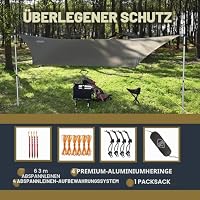 Onewind 3,6x3m wasserdichte Zeltplane, Ultraleichte Hängematte Tarp – Ansicht 2