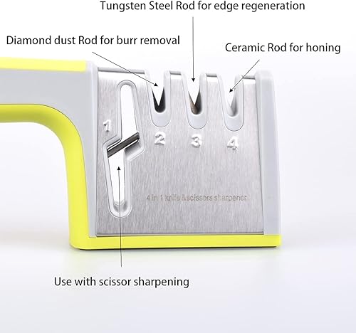 Miniatura 3 de ErrandsHelper Tijeras y afiladores de cuchillos de cocina para reparación de esmalte verde