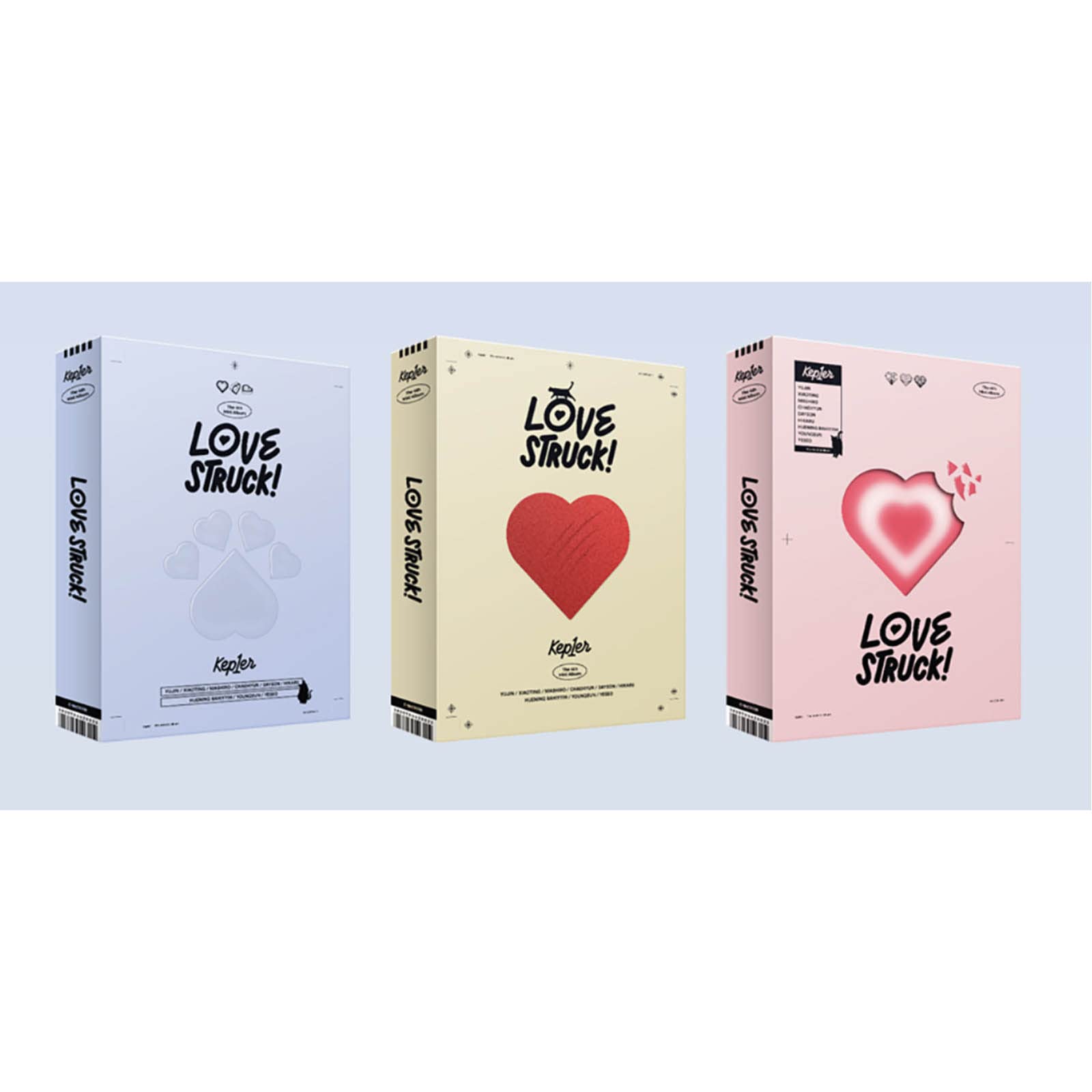 Amazon.com: Kep1er LOVESTRUCK! 4th Mini Album 3Ver SET (Folded