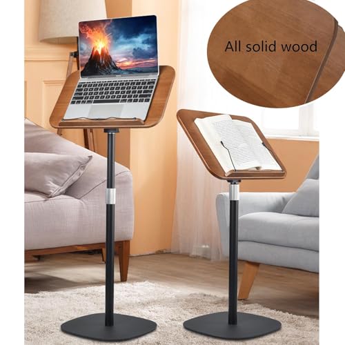 Image of Adjustable Portable Lectern Stand for Churches - Sturdy Podium with Inclined Reading Surface, Easy Assembly Floor Standing Desk for Worship, Presentations & Eventscm(50-170Cm-B)