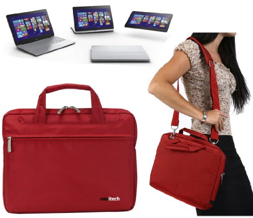 Navitech Sacoche de Transport Rouge Compatible avec Sony Vaio Fit 11A Flip PC