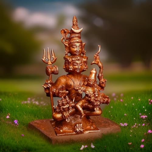 Image of Panchamukha Shiva Murti Copper Idol - 4 in - Pack of 1