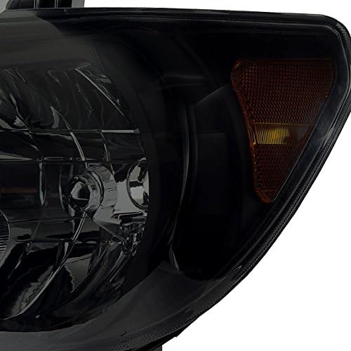 AKKON - For Black Smoked For 07-13 Tundra Pickup Truck Headlights + LED Tail Brake Lamp