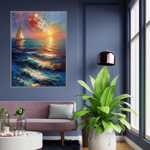 Bateau Peinture Diamant Débutant pour lutter contre le stress par le DIY