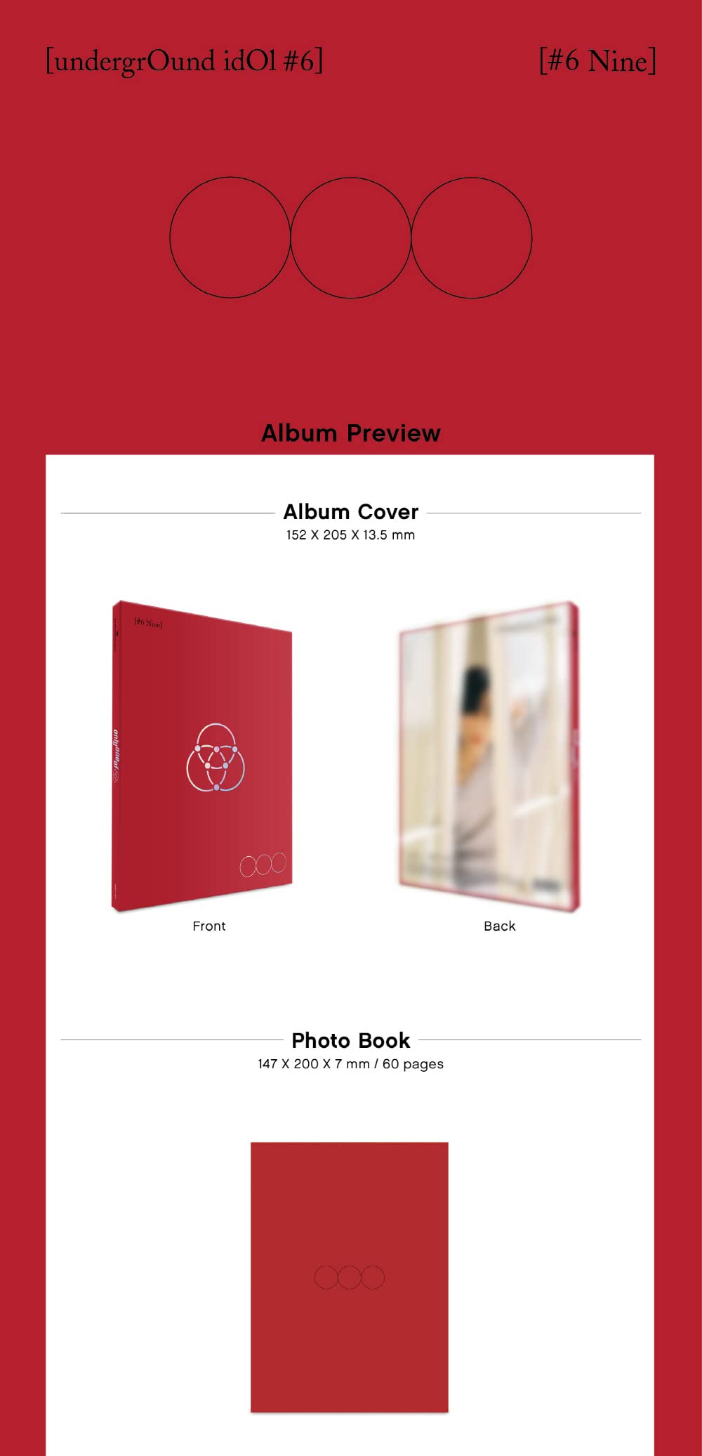 NINE OnlyOneOf - undergrOund idOl #6 Album+Folded Poster (CD Only, No Poster)