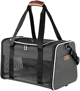 Akinerri Airline Approved Pet Carriers,Soft Sided Collapsible Pet Travel Carrier For Medium Puppy And Cats Medium Brown