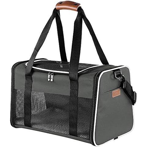 Akinerri Airline Approved Pet Carriers,Soft Sided Collapsible Pet Travel Carrier For Medium Puppy And Cats Medium Brown Cover