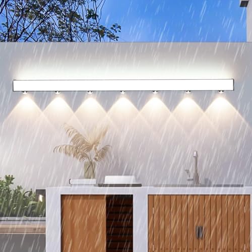 Luminaire extérieur LED de luxe en aluminium étanche IP65 applique longue 100cm blanche