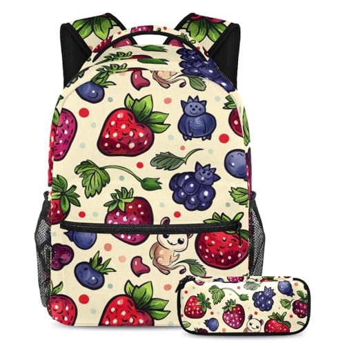 Sac à dos pour garçons et filles grande capacité, cartable scolaire ado avec trousse de voyage
